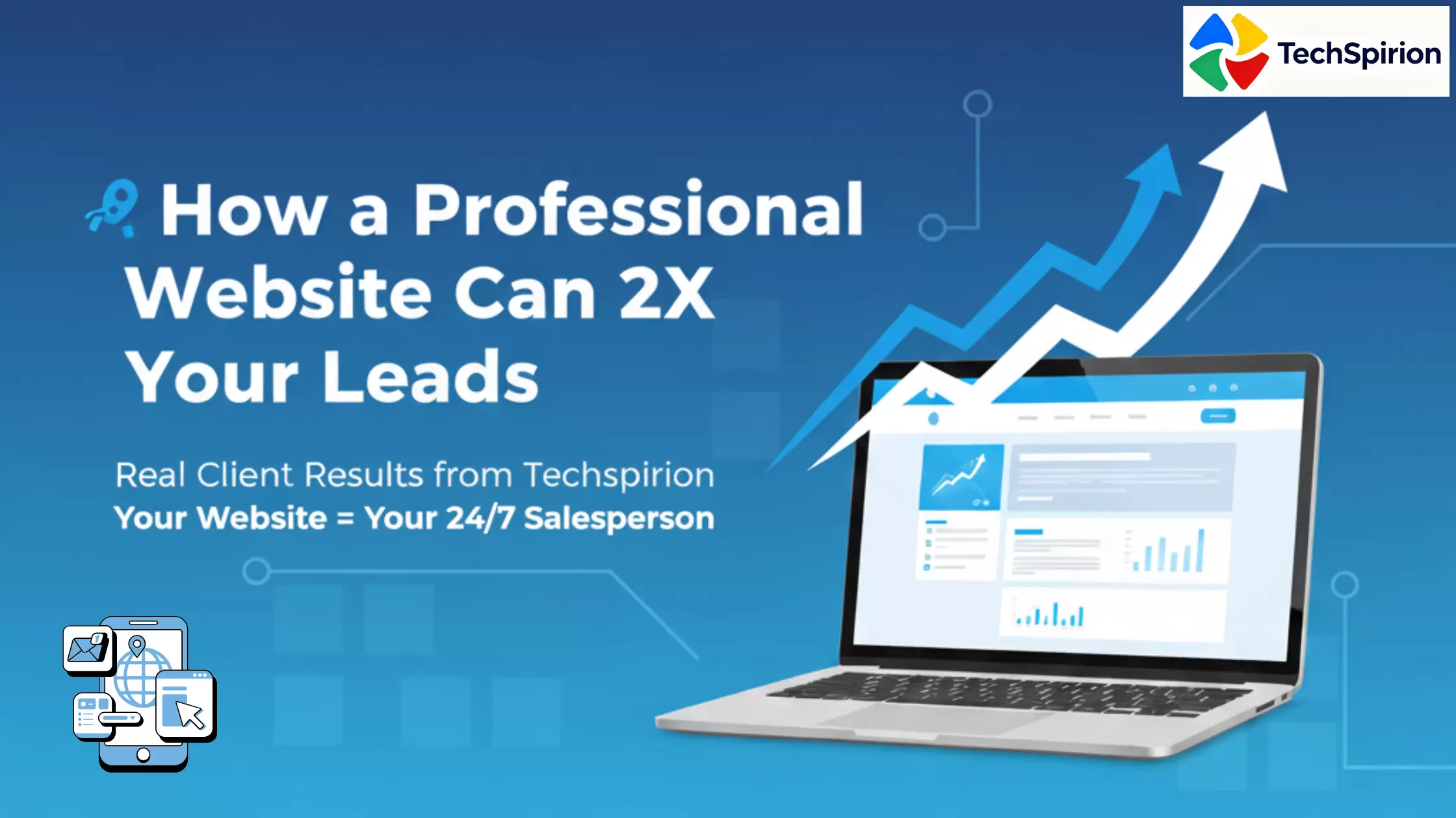 Techspirion Website Performance Growth How Techspirion helped a Pune-based business double its leads with a professional website redesign